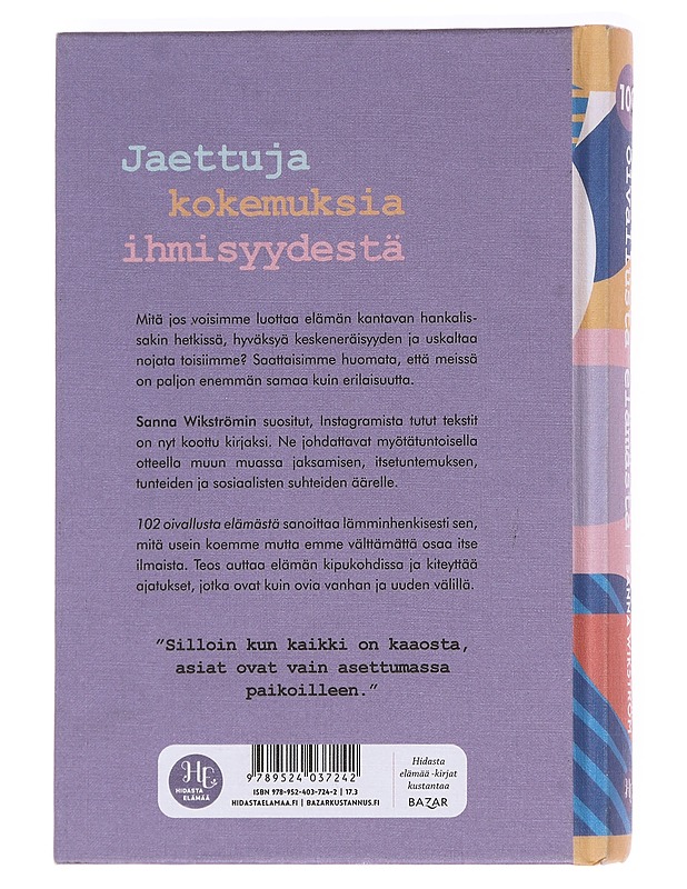 102 oivallusta elämästä - Sanna Wikström - Kirja lahjaksi - 10105586260 - 1