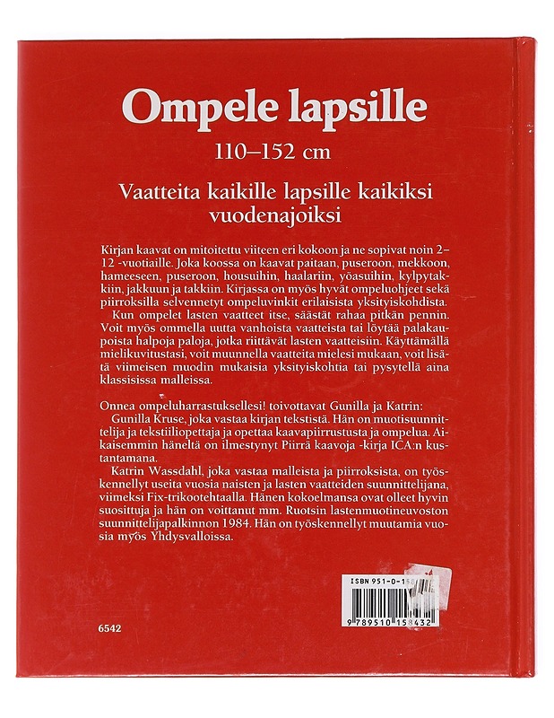 Ompele lapsille / 110-152 cm - Kruse, Gunilla - Kirja lahjaksi - 10105586341 - 1