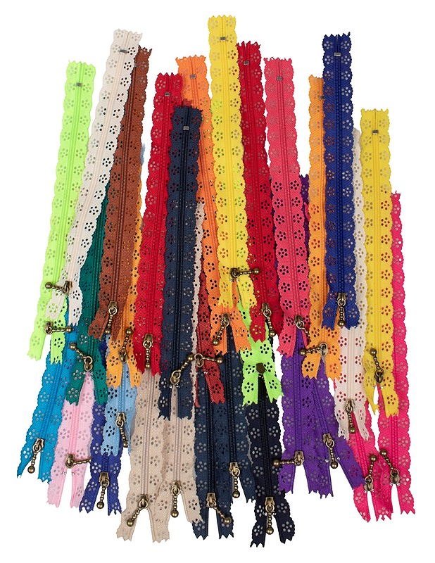 Koristeelliset vetoketjut, 30kpl/pss - Käsityö - 10105586455 - 0
