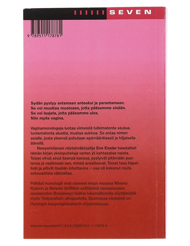 Vaginamonologeja - Ensler, Eve - Tietokirjat ja oppaat - 10105586539 - 1