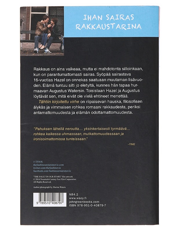 Tähtiin kirjoitettu virhe - Green, John - Nuorten kirjat - 10105586548 - 1
