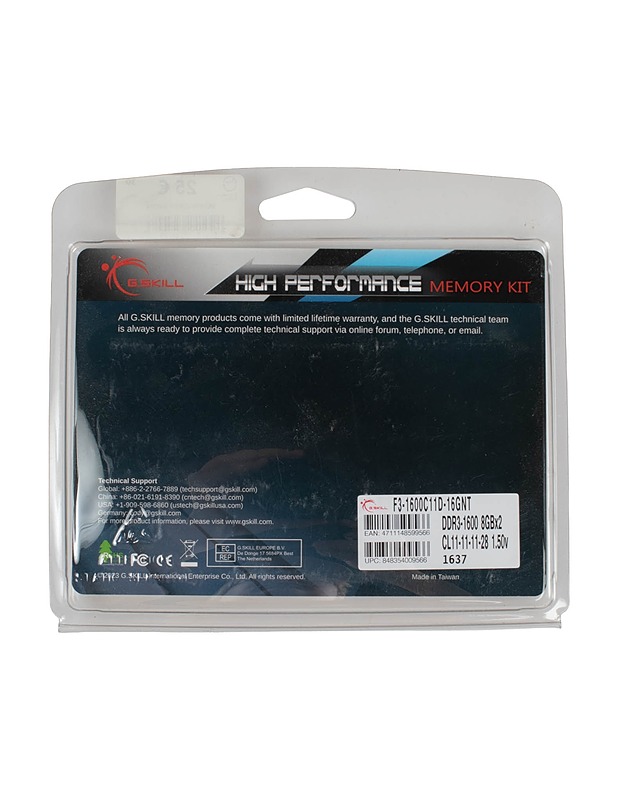 G.SKILL F3-1600C11D-16GNT 2 x 8GB High Performance Memory Kit -muistikampasetti - Tietokoneet - 10105586758 - 1