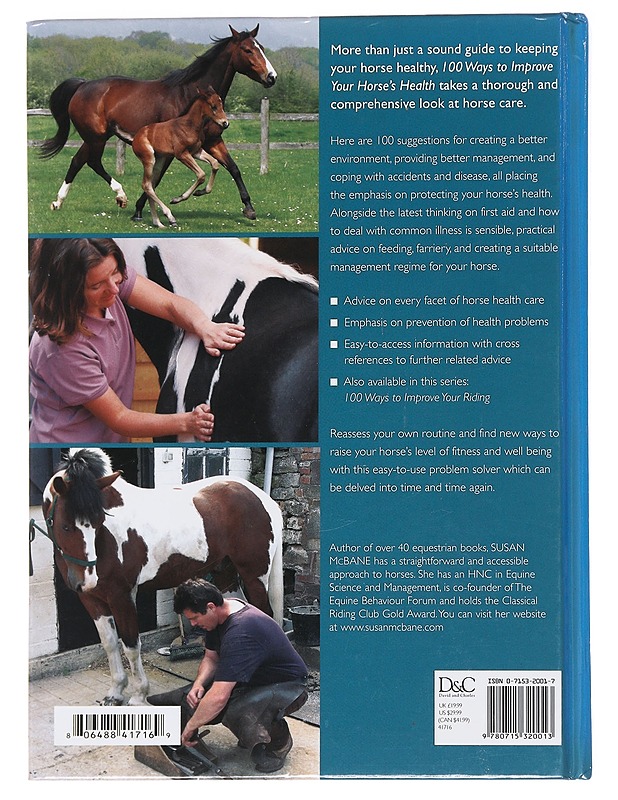 100 Ways to Improve Your Horse's Health - Susan McBane - Tietokirjat ja oppaat - 10105586581 - 1