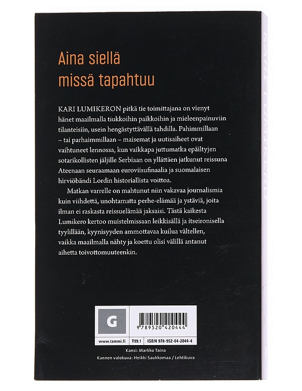 Uutismies - Kari Lumikero - Elämäkerrat ja muistelmat - 10105586616 - 1