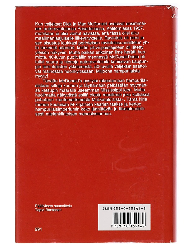 Hampurilaisimperiumi McDonald'sin menestystarina - Love, John F. - Elämäkerrat ja muistelmat - 10105586756 - 1
