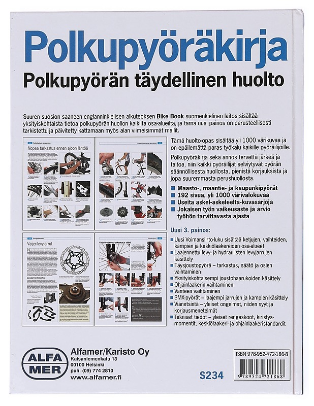 Polkupyöräkirja / polkupyörän huolto- ja korjausopas - Storey, Mark - Tietokirjat ja oppaat - 10105586861 - 1