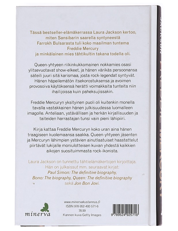 Freddie Mercury elämäkerta - Jackson, Laura - Elämäkerrat ja muistelmat - 10105586948 - 1