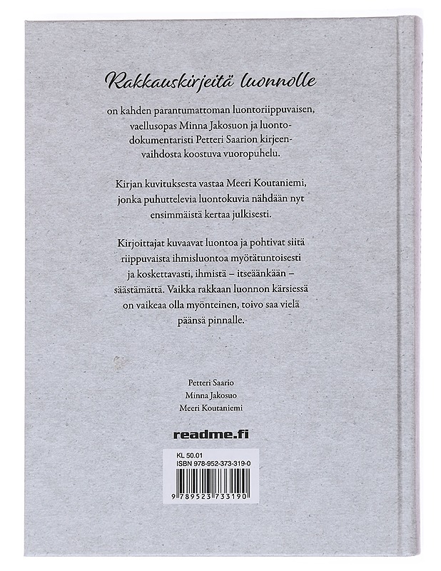 Rakkauskirjeitä luonnolle - Saario, Petteri - Elämäkerrat ja muistelmat - 10105587198 - 1