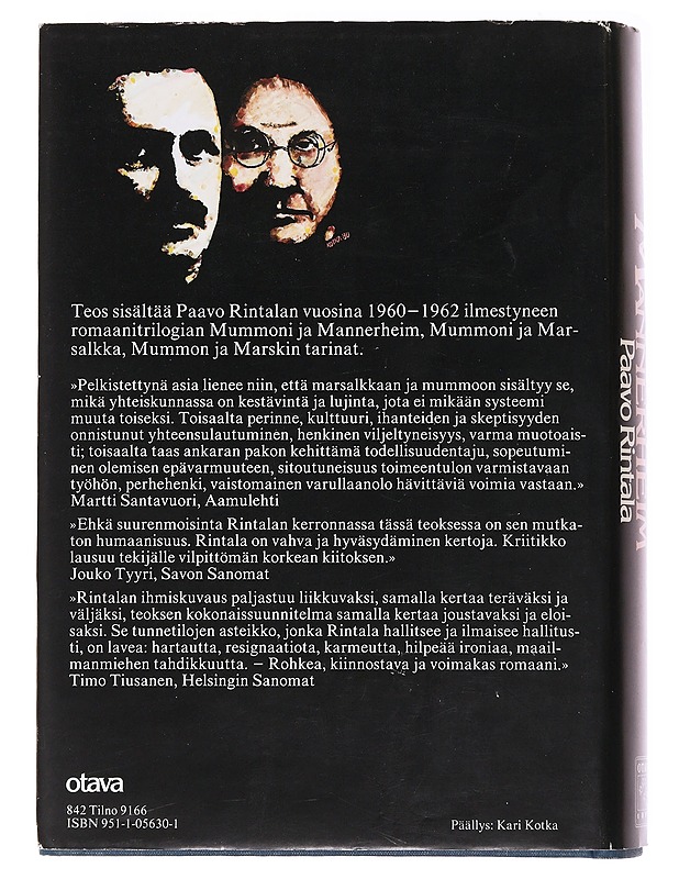 Mummoni ja Mannerheim - Rintala, Paavo - Elämäkerrat ja muistelmat - 10105587250 - 1