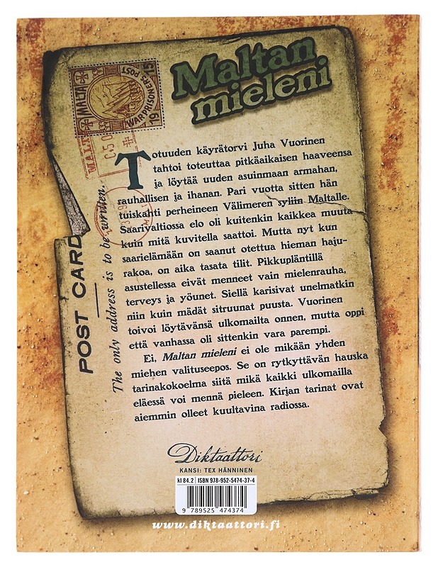 Maltan mieleni - Juha Vuorinen - Elämäkerrat ja muistelmat - 10105587314 - 1