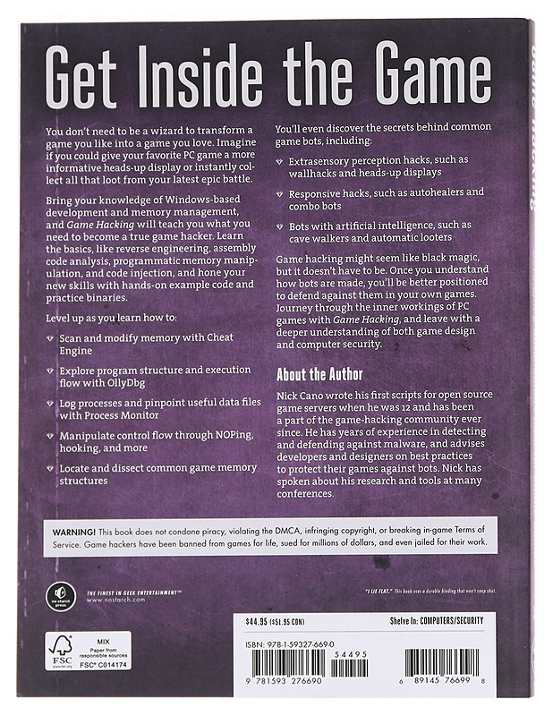 Game Hacking - Nick Cano - Tietokirjat ja oppaat - 10105587353 - 1