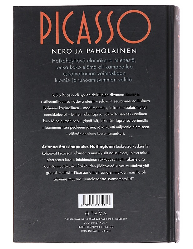 Picasso, nero ja paholainen - Stassinopoulos Huffington, Arianna - Elämäkerrat ja muistelmat - 10105587654 - 1