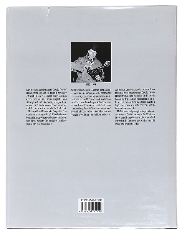 Osvald Hedenström : valokuvaaja / fotograf / photographer - Jorma Blomqvist - Elämäkerrat ja muistelmat - 10105587830 - 1