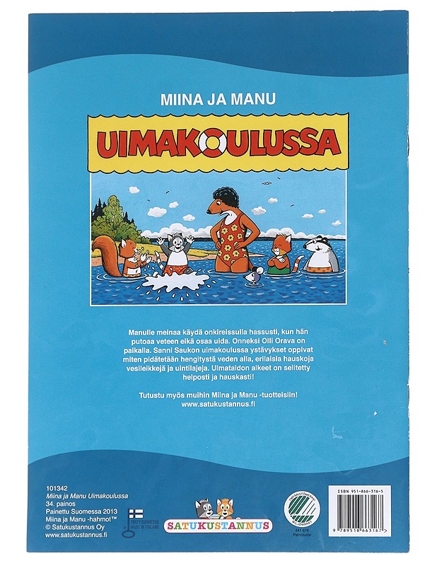 Miina ja Manu uimakoulussa - Teutori - Lastenkirjat - 10105587933 - 1