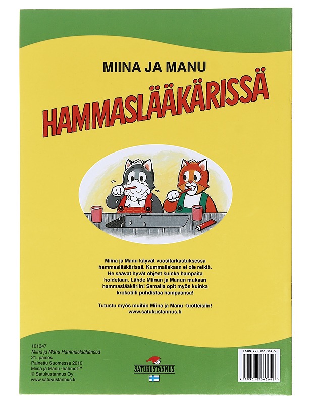 Miina ja Manu hammaslääkärissä - Teutori - Lastenkirjat - 10105587945 - 1