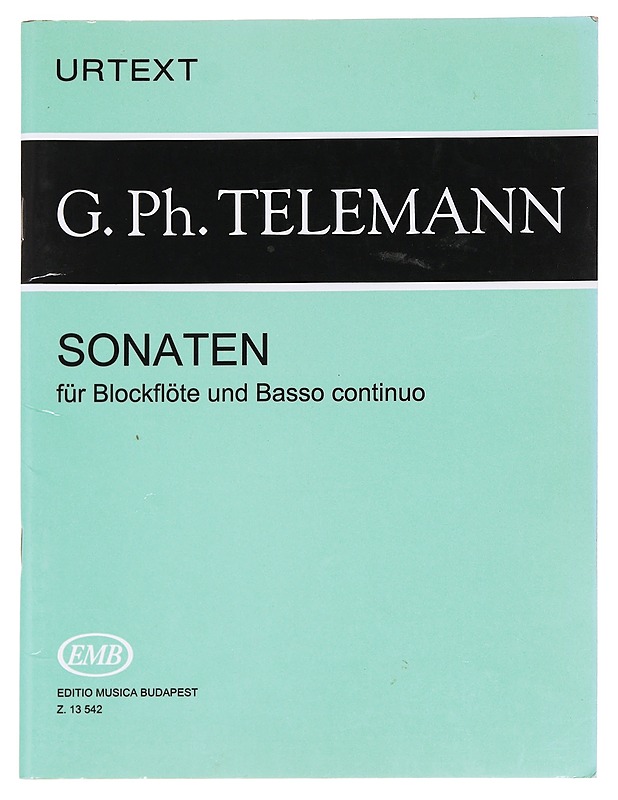 Sonaten für Blockflöte und Basso continuo, urtext - G. Ph. Telemann  - Musiikki- ja elokuvakirjat - 10105588000 - 0