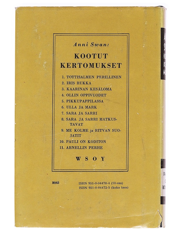 Kootut kertomukset / 10. Pauli on koditon - Anni Swan - Nuorten kirjat - 10105588057 - 1