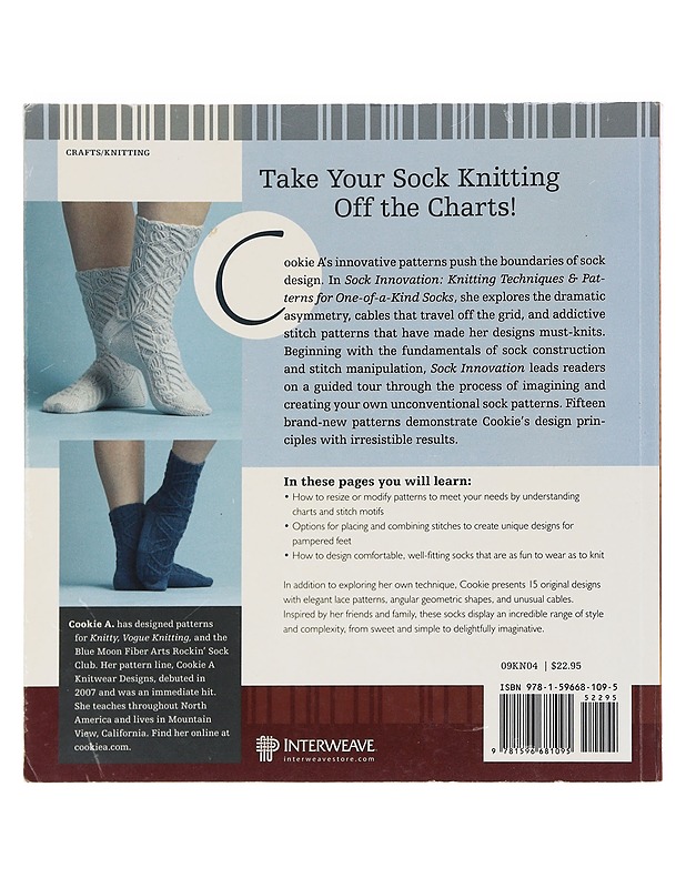 Sock innovation : knitting techniques & patterns for one-of-a-kind socks -  Cookie A. - Tietokirjat ja oppaat - 10105588085 - 1