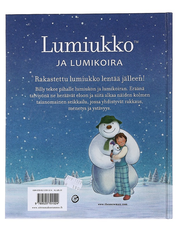 Lumiukko ja lumikoira - Briggs, Raymond - Lastenkirjat - 10105588107 - 1