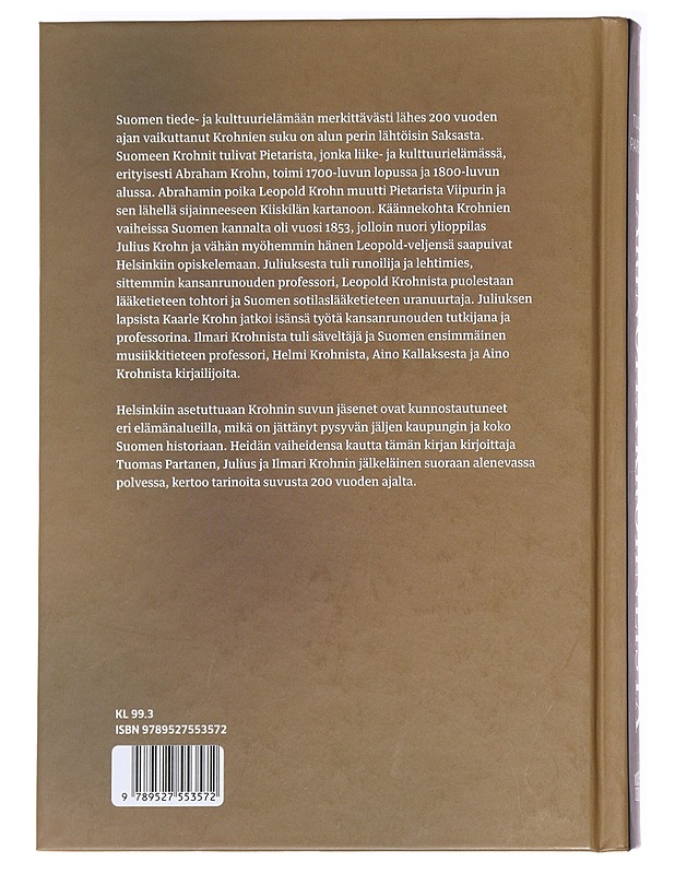 Tarinoita Krohneista - Partanen Tuomas  - Elämäkerrat ja muistelmat - 10105588152 - 1