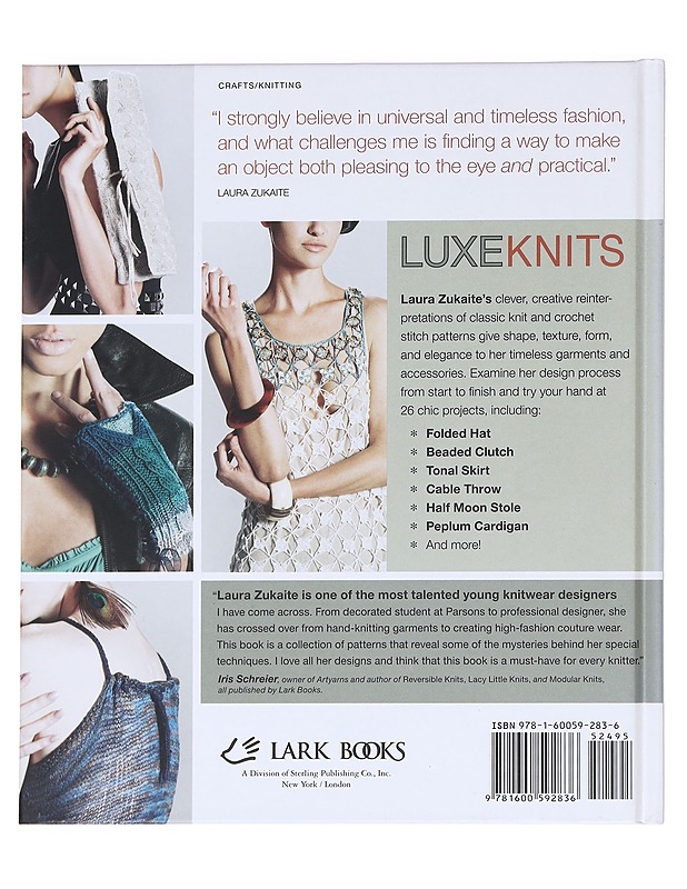 Luxe Knits: Couture Designs to Knit and Crochet - Laura Zukaite - Harrastekirjat - 10105588245 - 1