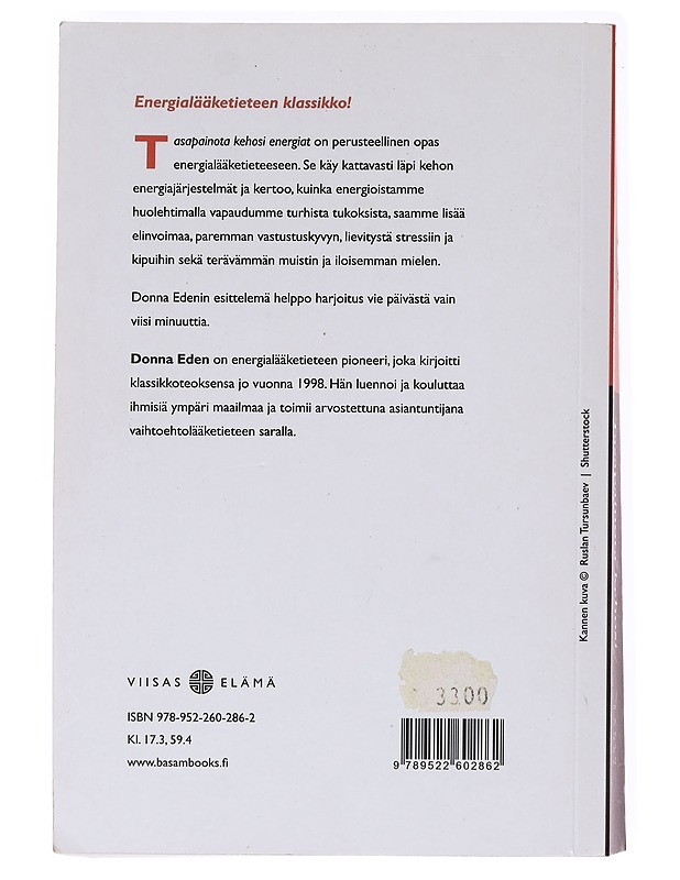 Tasapainota kehosi energiat  - Eden, Donna - Hyvinvointikirjat - 10105588313 - 1
