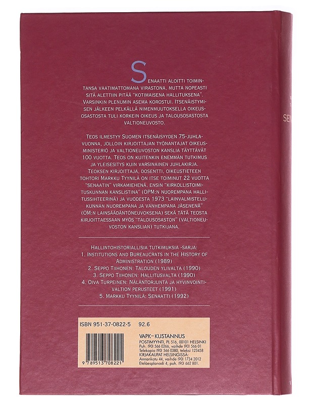 Senaatti - Tyynilä, Marko - Tietokirjat ja oppaat - 10105588437 - 1