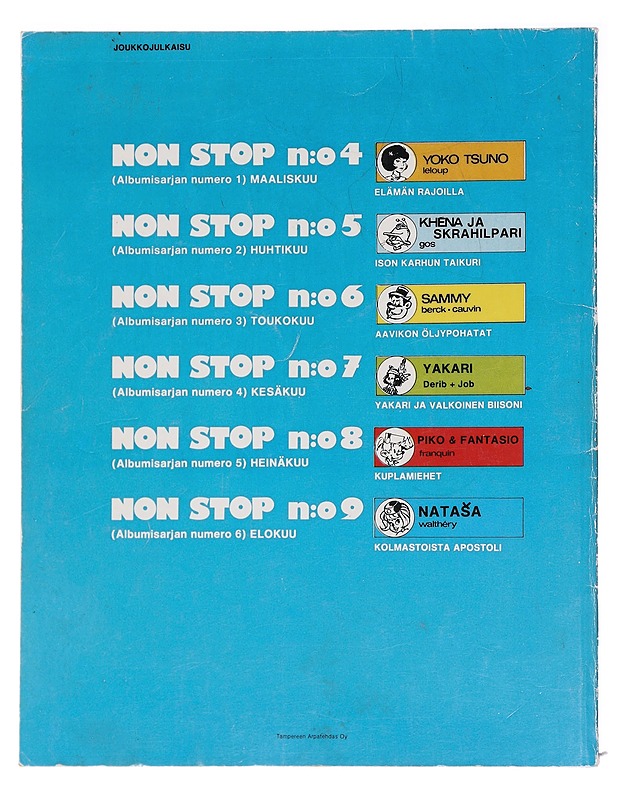 Non Stop 7/1978 n:o 8, Piko ja Fantasio: Kuplamiehet, Pienoismallit - Franquin  - Sarjakuvat - 10105588531 - 1