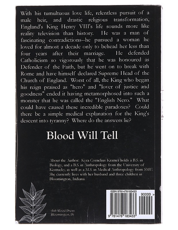 Blood Will Tell - Kyra Cornelius Kramer - Historiakirjat - 10105588651 - 1