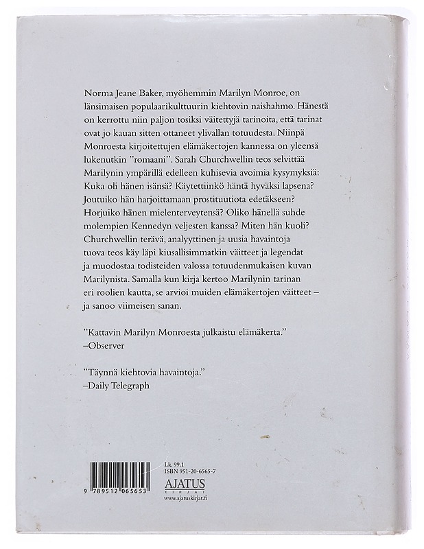 Marilyn Monroen : Monta elämää - Churchwell, Sarah - Elämäkerrat ja muistelmat - 10105588713 - 1