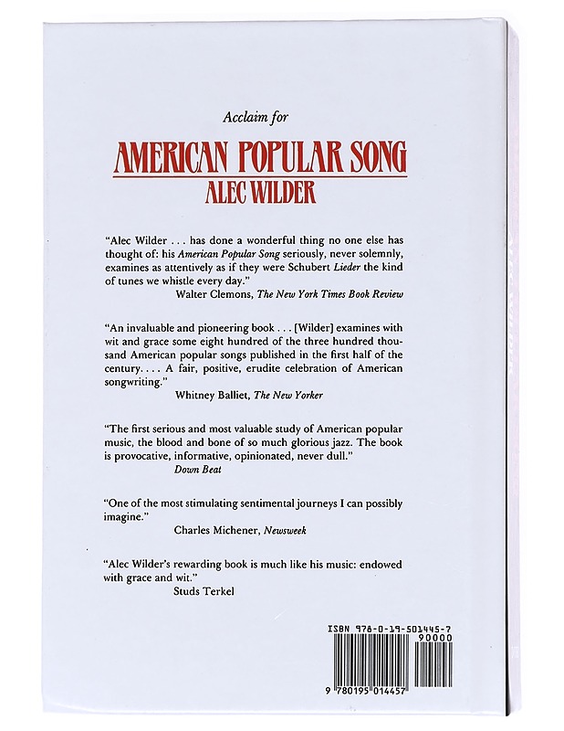 American popular song : the great innovators,1900-1950 - Wilder, Alec - Musiikki- ja elokuvakirjat - 10105588772 - 1