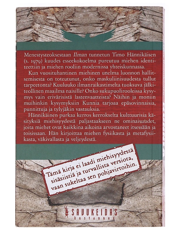 Kunnia / esseitä maskuliinisuudesta - Timo Hännikäinen - Tietokirjat ja oppaat - 10105588897 - 1