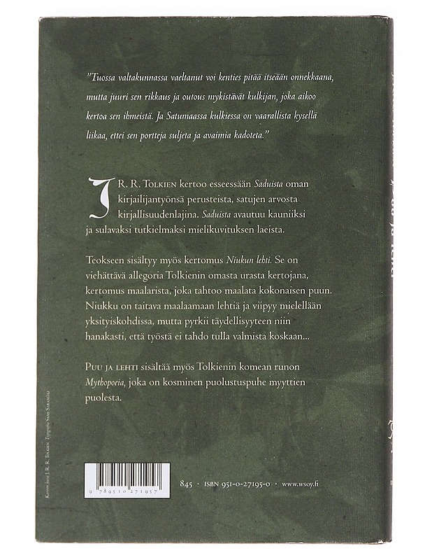 Puu ja lehti - Tolkien, J. R. R. - Lastenkirjat - 10105588929 - 1