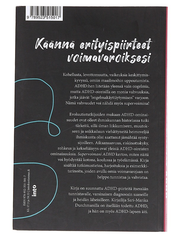 Supervoimani ADHD - Sari-Marika Durchman - Tietokirjat ja oppaat - 10105588951 - 1