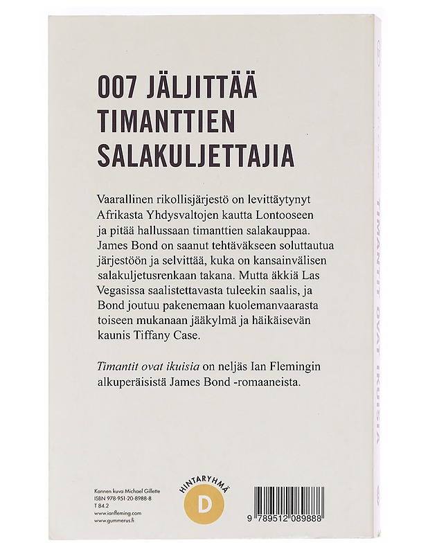 James Bond 007: Timantit ovat ikuisia - Fleming, Ian - Romaanit ja novellit - 10105589087 - 1