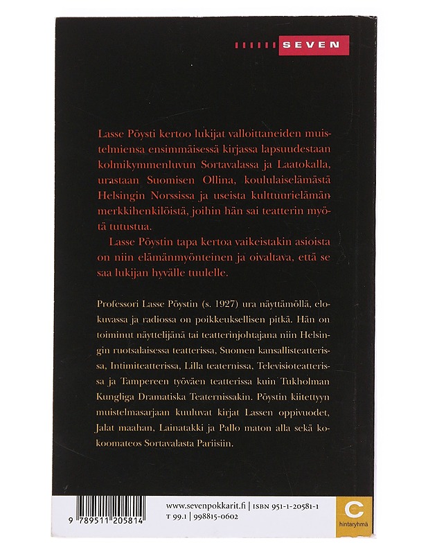 Lassen oppivuodet - Lasse Pöysti - Elämäkerrat ja muistelmat - 10105589094 - 1
