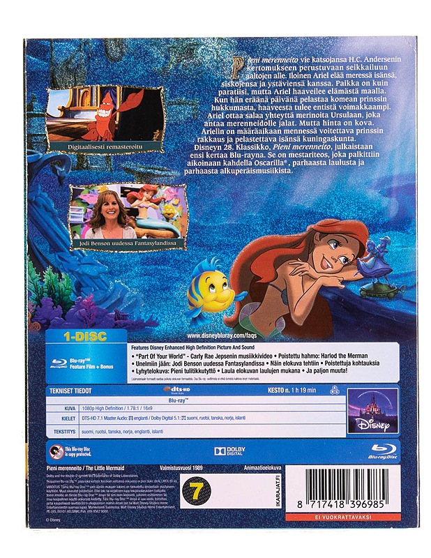 Disney : Pieni merenneito - Blu-ray - Blu-ray-levyt - 10105589225 - 1