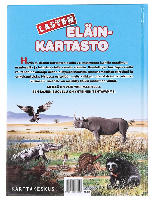 Lasten eläinkartasto - Tarja Sipola, suomentaja ; Mikko Lantz, toimittaja - Lastenkirjat - 10105589254 - 1