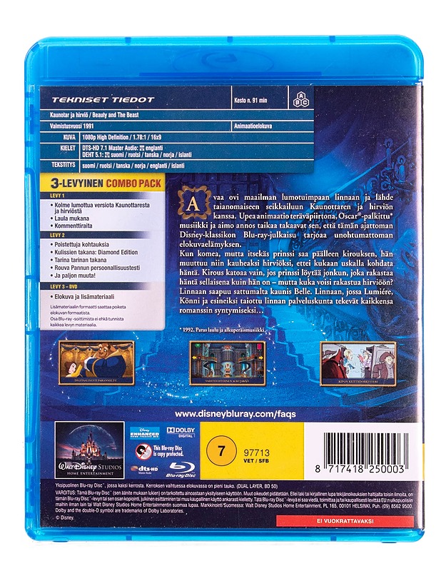 Disney : Kaunotar ja Hirviö - Blu-ray - Blu-ray-levyt - 10105589269 - 1
