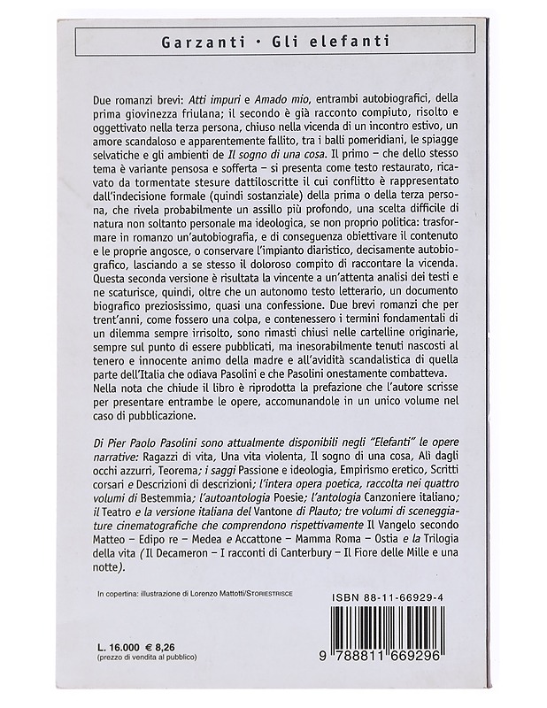 Amado mio - Pier Paolo Pasolini - Romaanit ja novellit - 10105589274 - 1