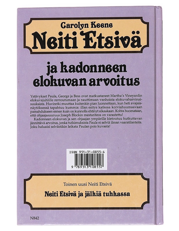 Neiti Etsivä ja kadonneen elokuvan arvoitus - Keene - Romaanit ja novellit - 10105589283 - 1
