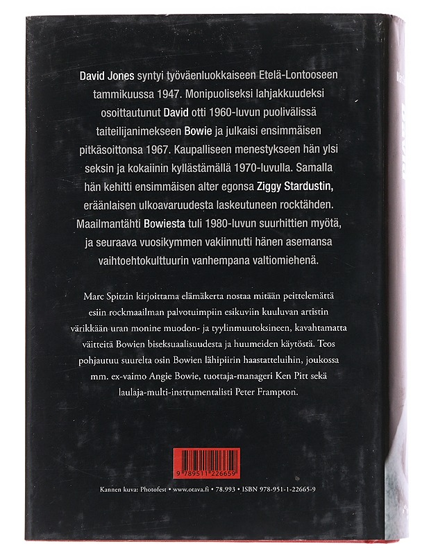 David Bowie - Spitz, Marc - Elämäkerrat ja muistelmat - 10105589300 - 1