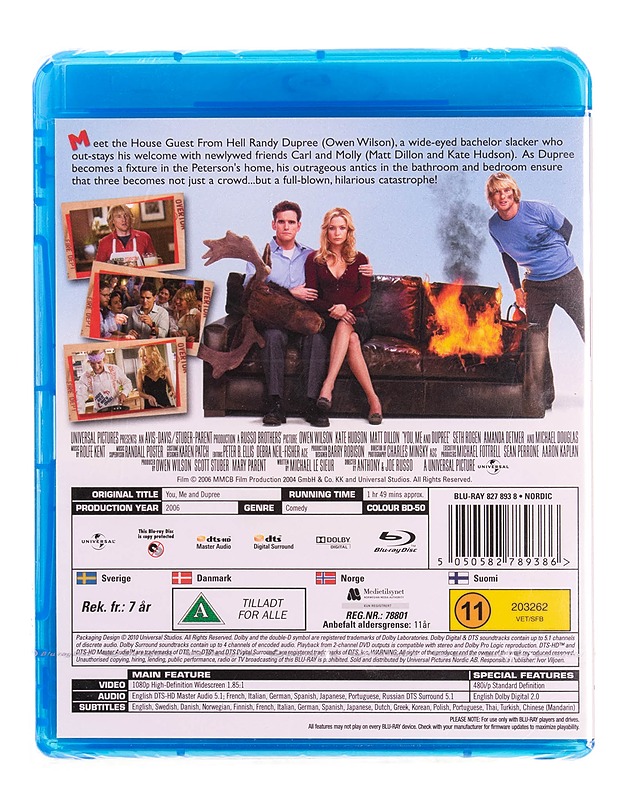 You, Me and Dupree - Blu-ray - Blu-ray-levyt - 10105589354 - 1
