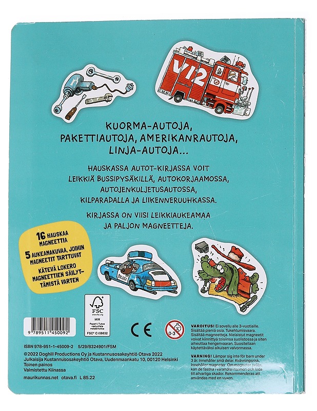 Autot : magneettileikkikirja - Mauri Kunnas - Lastenkirjat - 10105589357 - 1