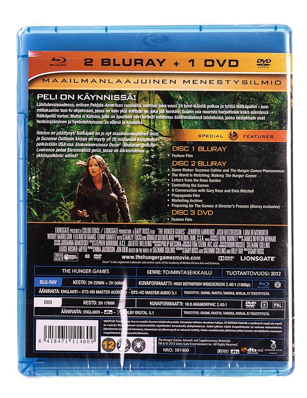 Nälkäpeli - Blu-ray + DVD - DVD-elokuvat - 10105589360 - 1