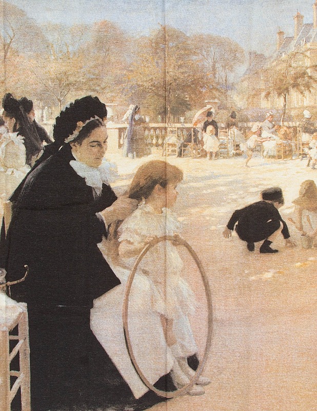 A. Edelfelt, Luxemburgin Puistossa, 130x85 cm - Kankaat - 10105589372 - 1