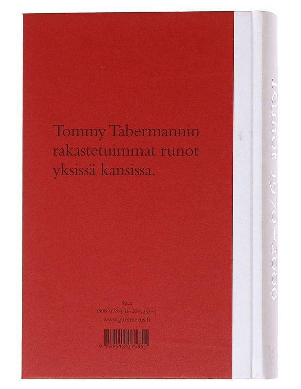 Runot 1970-2006 - Tabermann, Tommy - Runot ja näytelmät - 10105589376 - 1