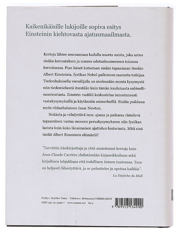 Einsteinin luona - Carrière, Jean-Claude - Romaanit ja novellit - 10105589398 - 1