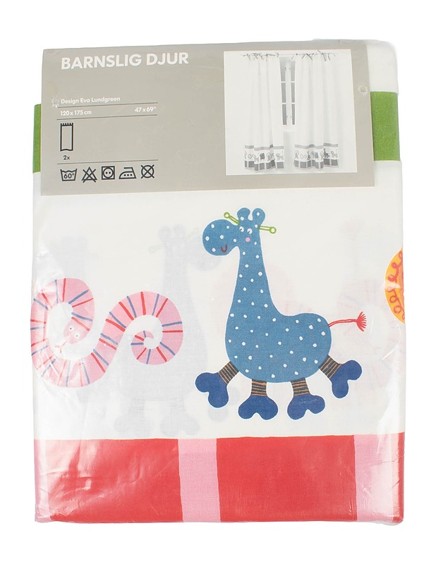 IKEA Barnslig Djur verhot, 120x175 cm, 2 kpl - Verhot ja kapat - 10105589410 - 0