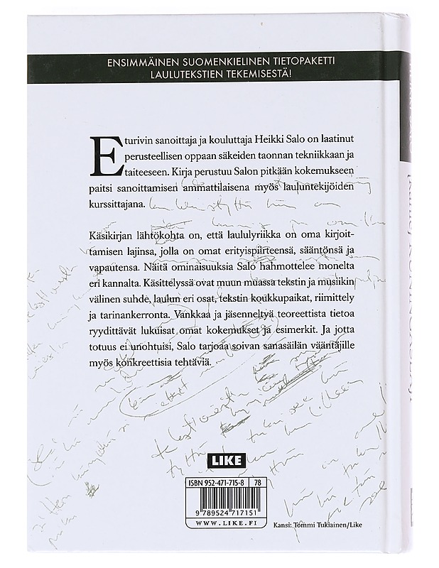Kahlekuningaslaji / laululyriikan käsikirja - Heikki Salo - Tietokirjat ja oppaat - 10105589446 - 1